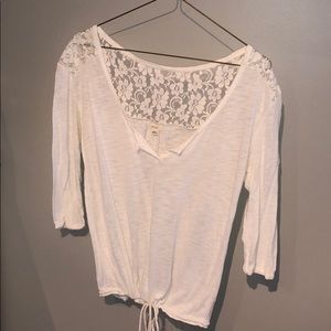 Aerie Lace Backed Shirt